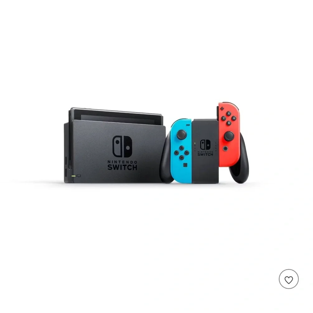 Nintendo Switch Console - Black with Neon Red and Blue